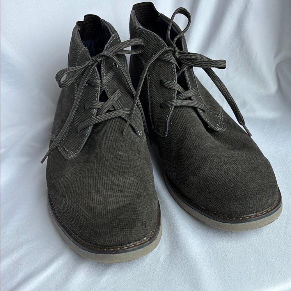 Nunn Bush Mens Otto Pt Chukka Flat Heel Chukka Boots, Gray, Size 13